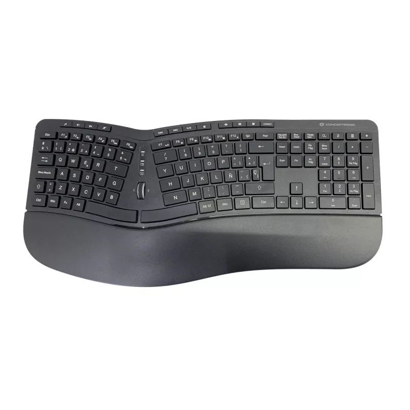 Belaidis ergonominis klaviatūros ir pelės rinkinys Conceptronic ORAZIO ERGO, ispaniškas išdėstymas
