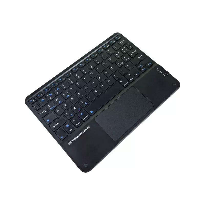 Conceptronic TOBIN01BIT 10 colių belaidė Bluetooth klaviatūra su jutikliniu kilimėliu, itališkas QWERTY išdėstymas