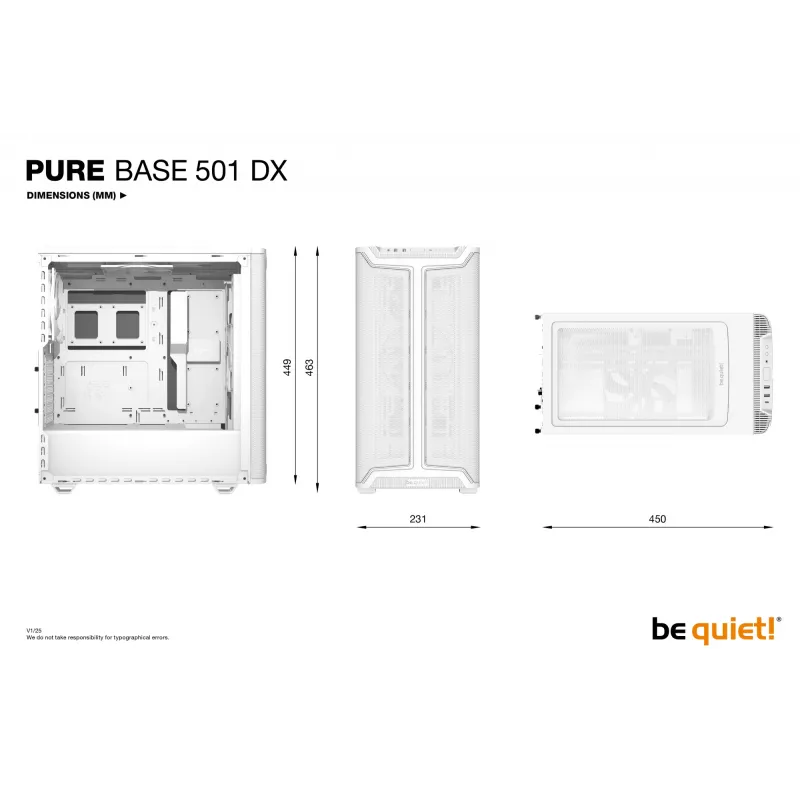 be quiet! Pure Base 501 DX White Midi Tower