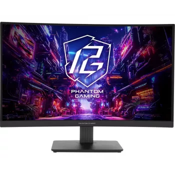 ASRock Gaming Monitor PG27QRT1B 27 colių QHD 2560x1440 lenktas 180Hz juodas