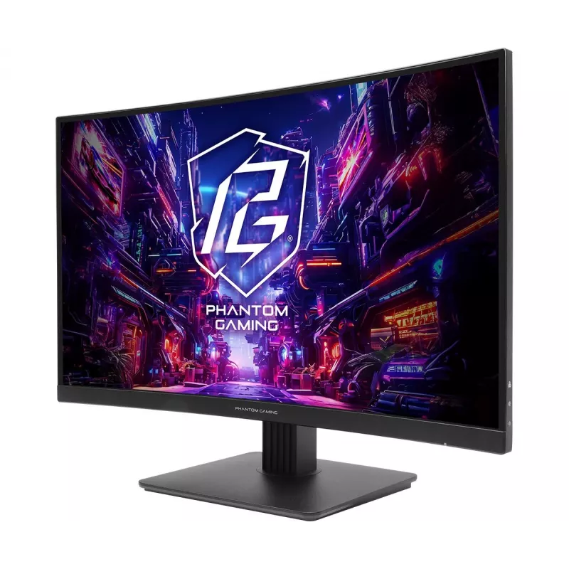 ASRock Gaming Monitor PG27QRT1B 27 colių QHD 2560x1440 lenktas 180Hz juodas