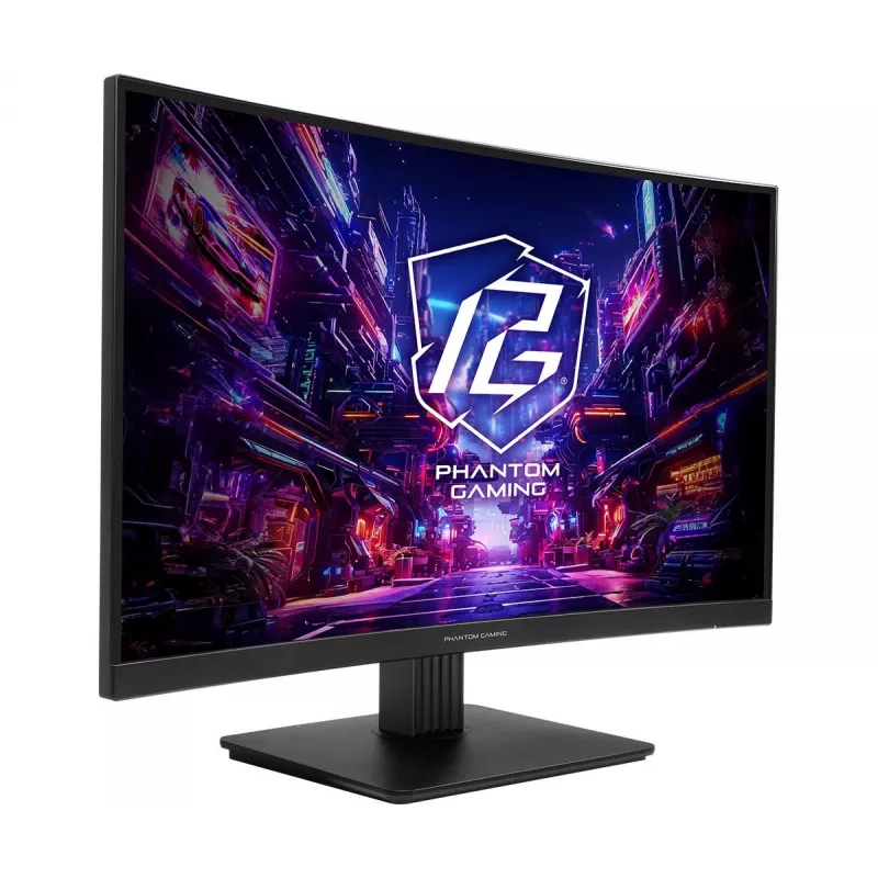ASRock Gaming Monitor PG27QRT1B 27 colių QHD 2560x1440 lenktas 180Hz juodas