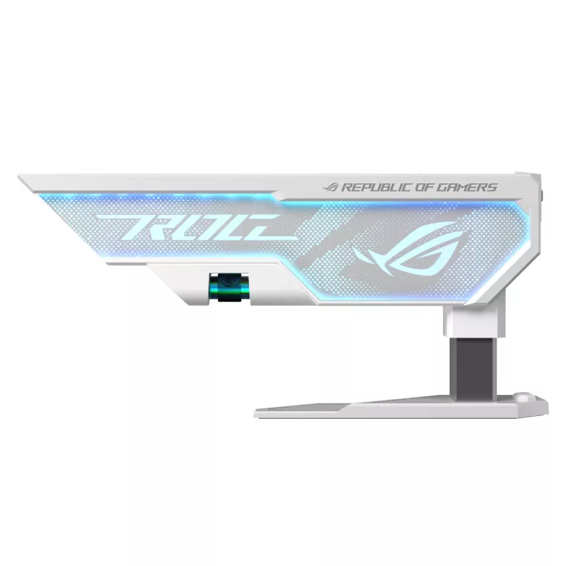 Grafikos plokštės laikiklis ASUS ROG Herculx Universal White – 0,5 m, 1 GPU, RGB apšvietimas