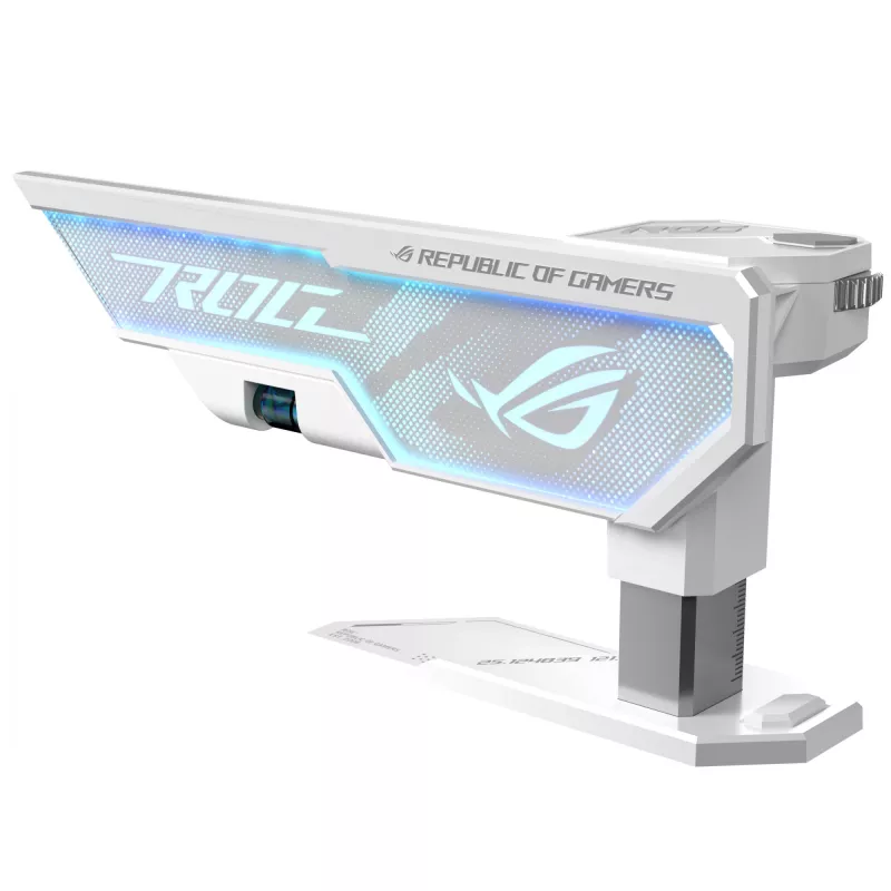 Grafikos plokštės laikiklis ASUS ROG Herculx Universal White – 0,5 m, 1 GPU, RGB apšvietimas