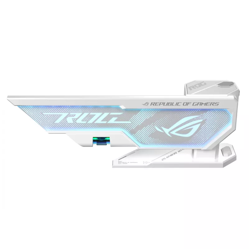 Grafikos plokštės laikiklis ASUS ROG Herculx Universal White – 0,5 m, 1 GPU, RGB apšvietimas