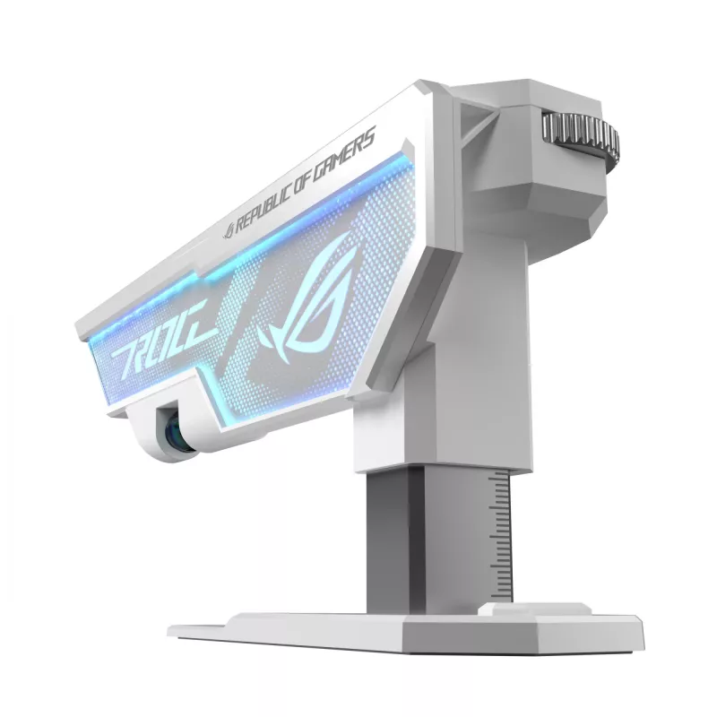 Grafikos plokštės laikiklis ASUS ROG Herculx Universal White – 0,5 m, 1 GPU, RGB apšvietimas