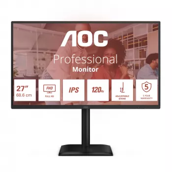 AOC 27E4U monitorius 68,6 cm (27 colių) 1920 x 1080 pikselių Full HD LED juodas