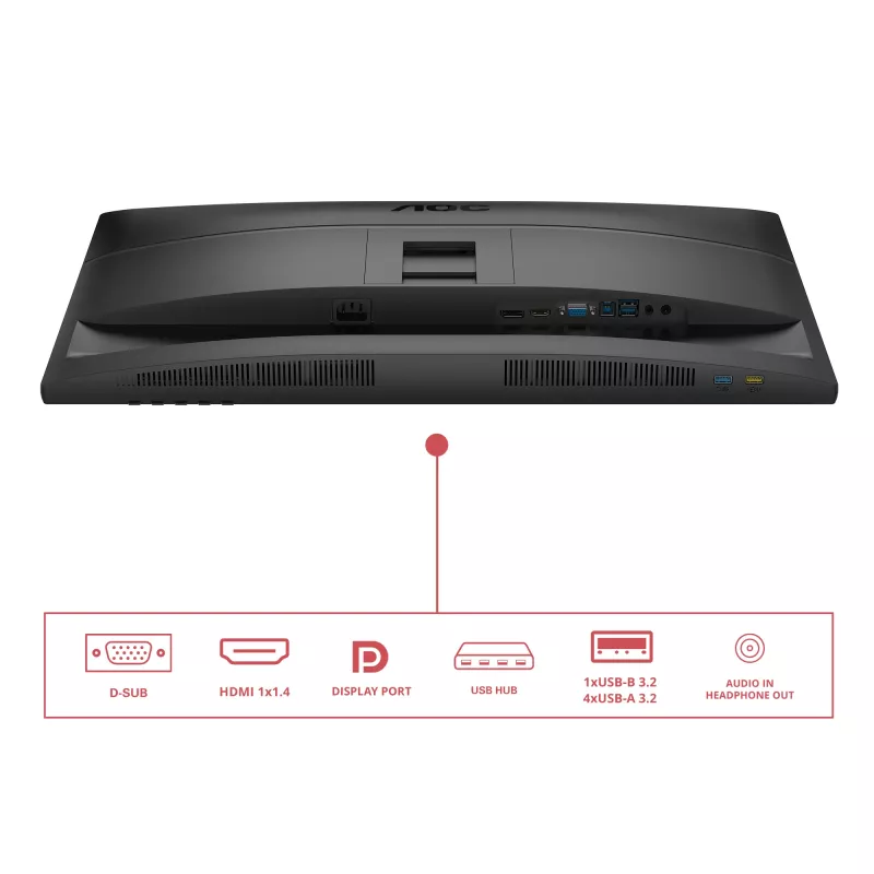 AOC 27E4U monitorius 68,6 cm (27 colių) 1920 x 1080 pikselių Full HD LED juodas