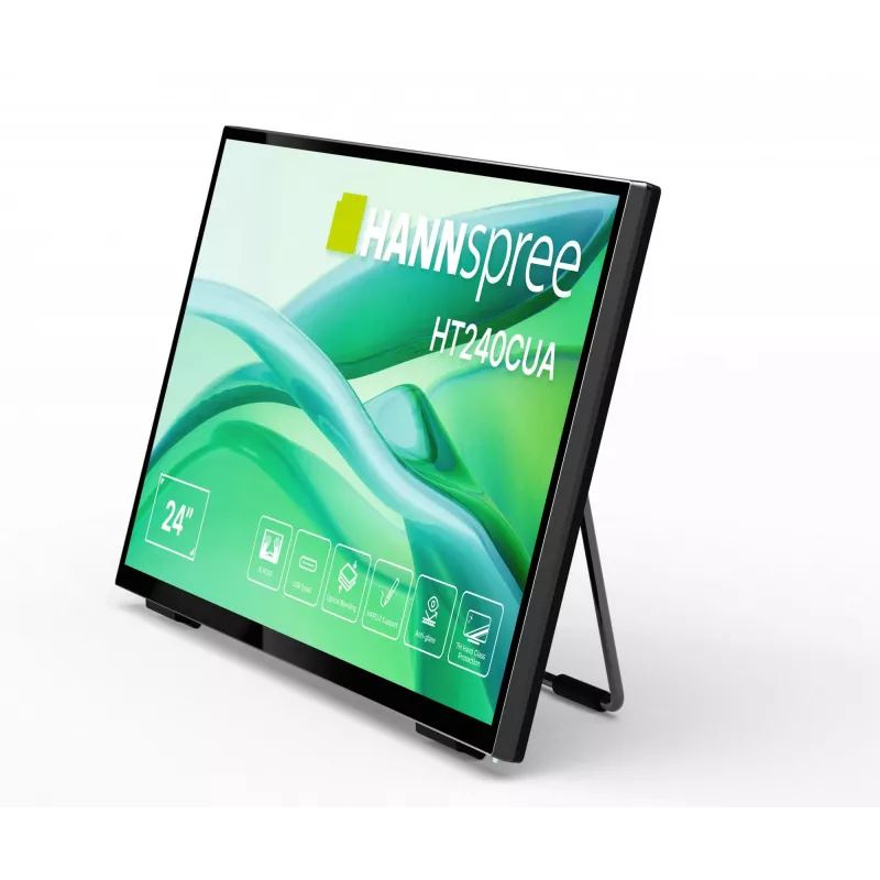 Hannspree HT240CUA monitor kompiuterinis 60.5 cm (23.8 colio) 1920 x 1080 pikselių Full HD LED jutiklinis juodas