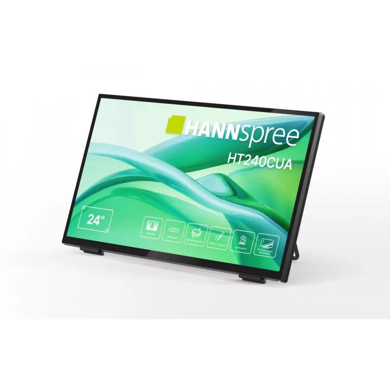 Hannspree HT240CUA monitor kompiuterinis 60.5 cm (23.8 colio) 1920 x 1080 pikselių Full HD LED jutiklinis juodas