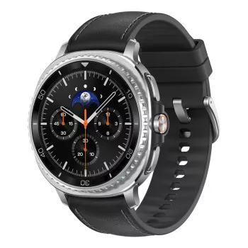 Samsung Galaxy Watch8 Classic 46mm Juoda Bluetooth/Wi-Fi Hibridinis Eko-odinis Dirželis S/M/L (SM-L500NZKADBT)
