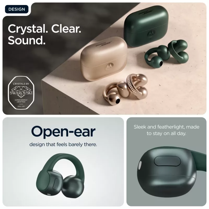 Motorola moto buds loop Belaidės ausinės Ausų kilpa Skambučiai/Muzika/Sportas/Kasdien Bluetooth Žalia
