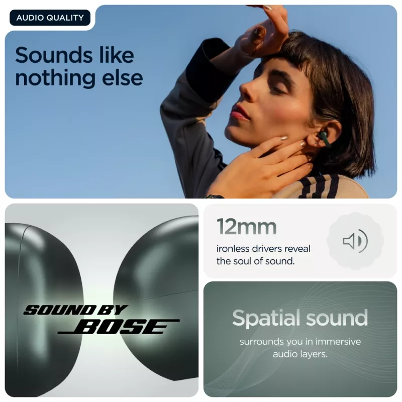 Motorola moto buds loop Belaidės ausinės Ausų kilpa Skambučiai/Muzika/Sportas/Kasdien Bluetooth Žalia