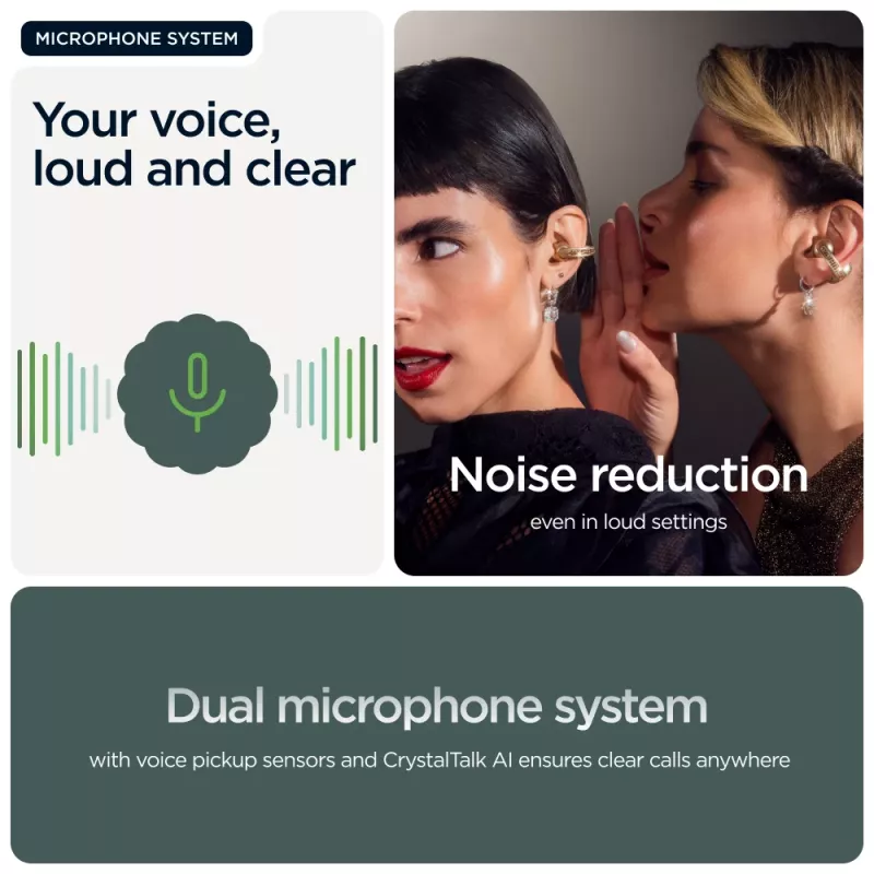 Motorola moto buds loop Belaidės ausinės Ausų kilpa Skambučiai/Muzika/Sportas/Kasdien Bluetooth Žalia