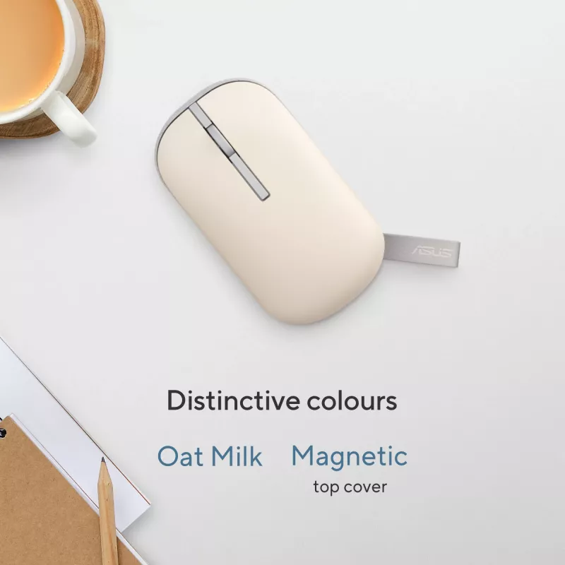 ASUS Marshmallow MD100 pelė biurui Ambidextrinė RF Wireless + Bluetooth Optinė 1600 DPI