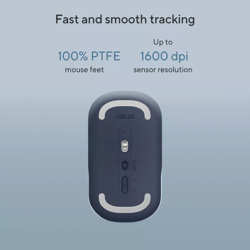 ASUS Marshmallow MD100 pelė biurui Ambidextrinė RF Wireless + Bluetooth Optinė 1600 DPI