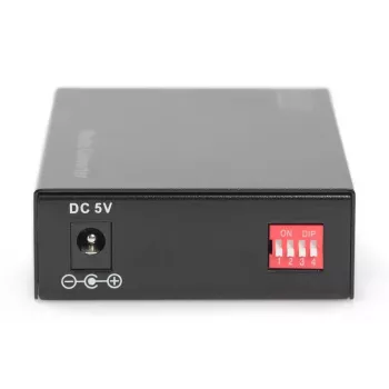 DIGITUS DN-82120-1 Gigabitinis medijos keitiklis, daugiamodis 10/100/1000Base-T į 1000Base-SX, su maitinimo bloku, SC jungtimi, iki 0,5 km