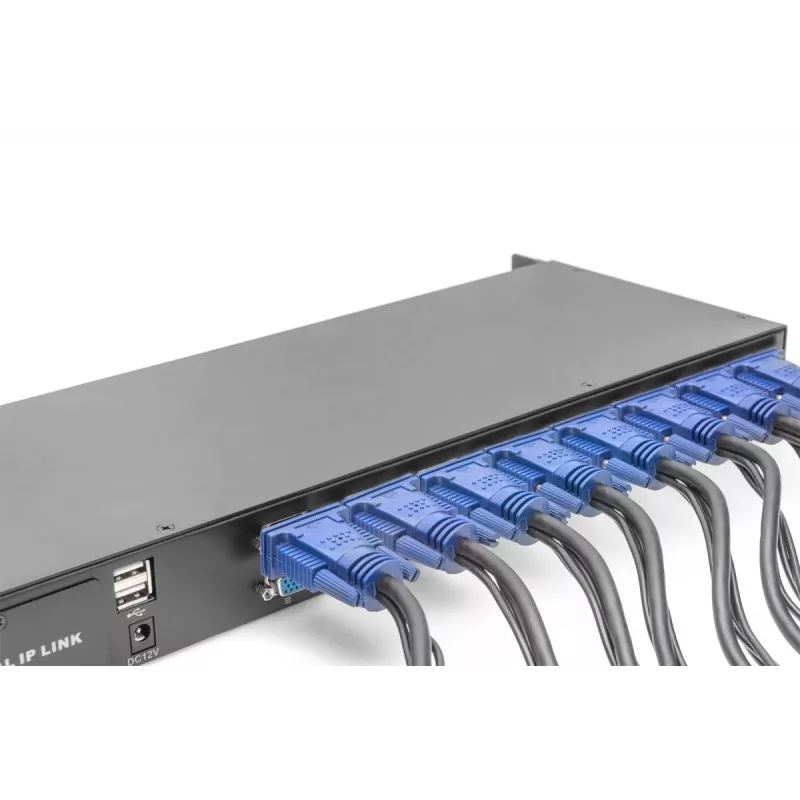 DIGITUS Modulinis KVM jungiklis 16 prievadų modulinei KVM konsolei