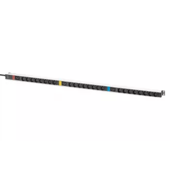 DIGITUS IT BASIC PDU 3 fazės 16A 24x C13 3x C19 vertikalus 3m kabelis IEC309 3Ph-16A kištukas