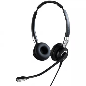 Jabra BIZ 2400 II Duo, laidinė ausinė, biurui/skambučių centrui, 77 g, juoda, sidabrinė