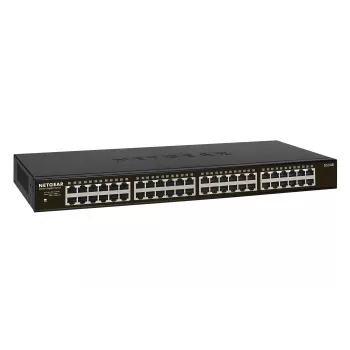 NETGEAR GS348 Nevaldomas Gigabit Ethernet (10/100/1000) 1U Juodas