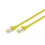 DIGITUS Patch kabelis - CAT6a - S/FTP - Su apsauga nuo užkabinimo - Varis - 50 cm - geltonas