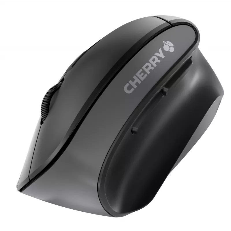 CHERRY MW 4500 belaidė 45 laipsnių pelė, juoda, USB, RF Wireless, 1200 DPI, vertikalus dizainas