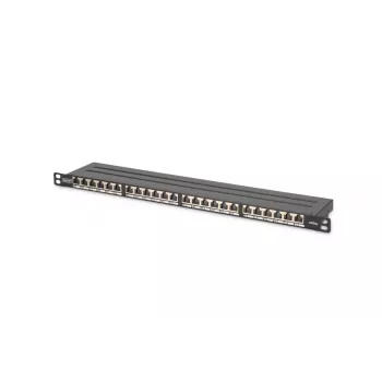 DIGITUS Patch panel CAT6a ekranuotas 24 prievadų 0,5U (DN-91624S-SL-EA)
