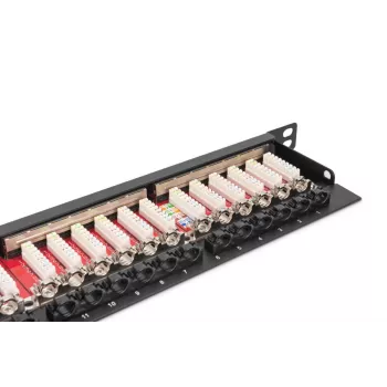 DIGITUS Patch panel CAT6a ekranuotas 24 prievadų 0,5U (DN-91624S-SL-EA)