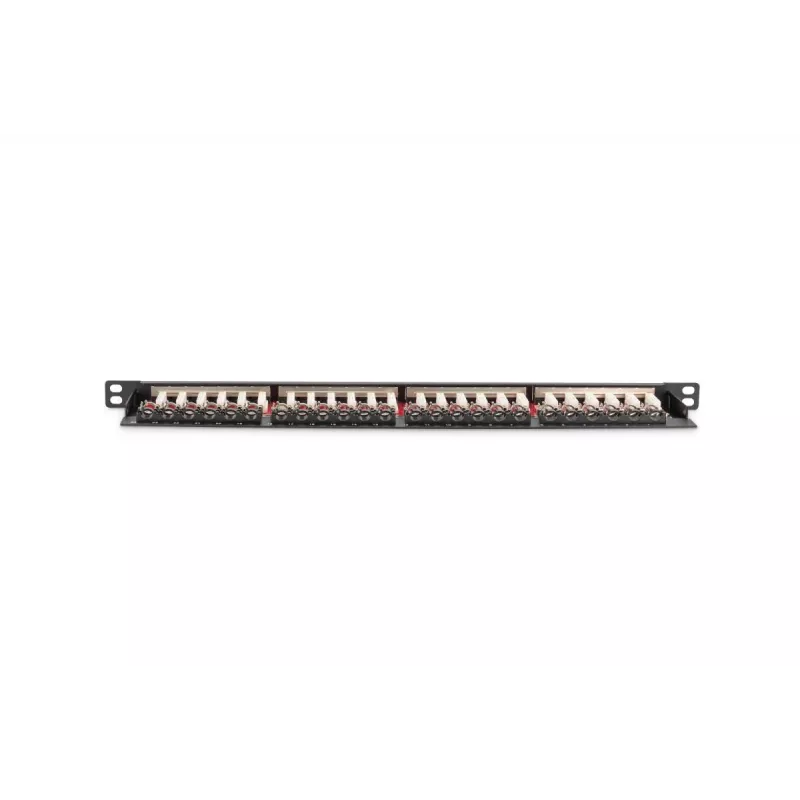 DIGITUS Patch panel CAT6a ekranuotas 24 prievadų 0,5U (DN-91624S-SL-EA)