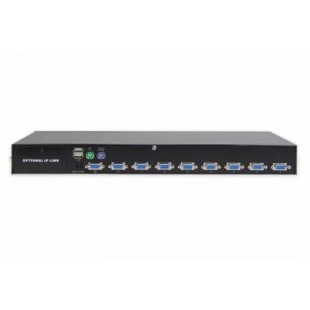 DIGITUS USB-PS/2 Combo-KVM jungiklis 8 prievadų su IP modulio lizdu