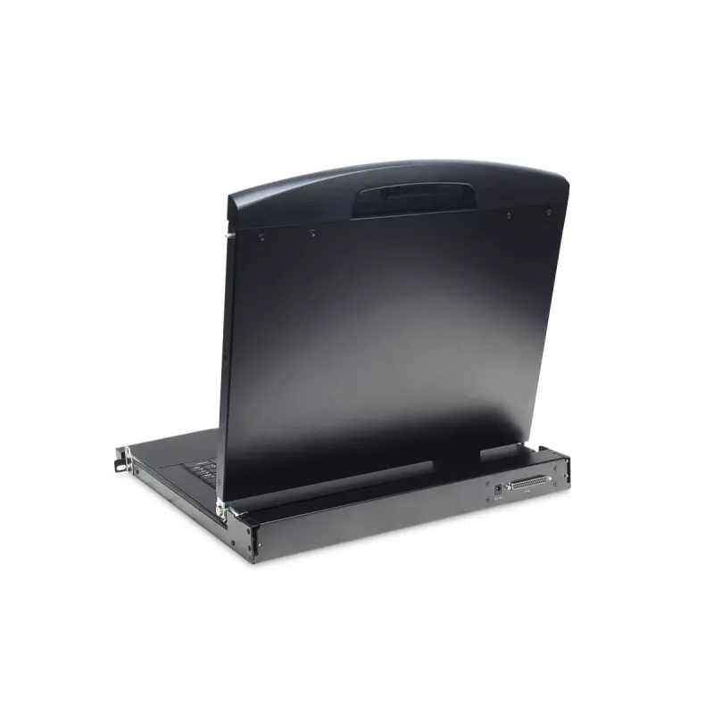 DIGITUS modulinė 48,3 cm (19 colių) TFT konsolė su 1 prievado KVM, RAL 9005 juoda - Qwertzu vokiška klaviatūra