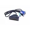 DIGITUS modulinė 48,3 cm (19 colių) TFT konsolė su 1 prievado KVM, RAL 9005 juoda - Qwertzu vokiška klaviatūra