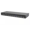 DIGITUS modulinė 43,2 cm (17 col.) TFT konsolė su 8 prievadų KVM, RAL 9005 juoda - Qwertzu vokiška klaviatūra