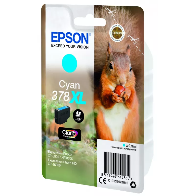 Epson Squirrel Singlepack Cyan 378XL Claria Photo HD rašalas