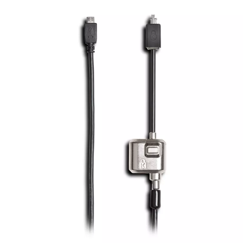 Kensington MiniSaver Mobile Keyed Lock, 1,8 m, raktinis, plokščias raktas, anglinis plienas, juoda