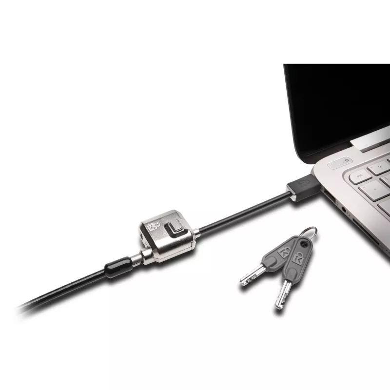Kensington MiniSaver Mobile Keyed Lock, 1,8 m, raktinis, plokščias raktas, anglinis plienas, juoda