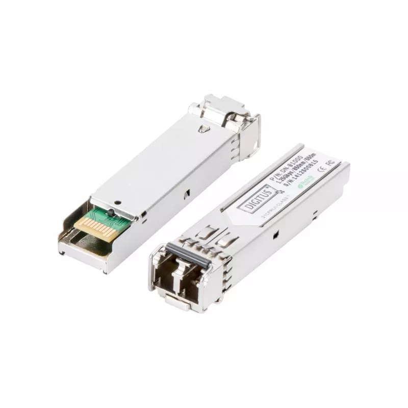 DIGITUS 1.25 Gbps SFP modulis, iki 550 m daugiamodis, LC duplekso jungtis 1000Base-SX, 850 nm