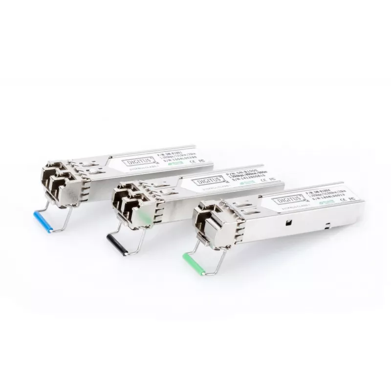 DIGITUS 1.25 Gbps SFP modulis, iki 550 m daugiamodis, LC duplekso jungtis 1000Base-SX, 850 nm