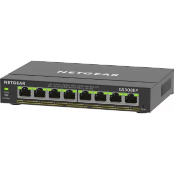 NETGEAR 8 prievadų „Gigabit Ethernet“ PoE+ valdomas jungiklis (GS308EP) L2/L3