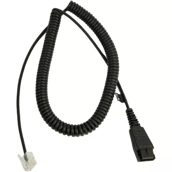 Laidas Jabra LINK Siemens Openstage jungtis QD į RJ-45, 0,5 m (susuktas 2 m), juodas