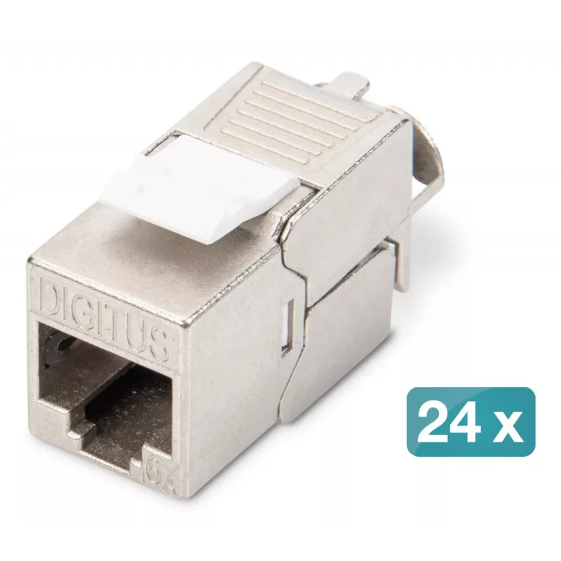 DIGITUS modulinė pataisinė plokštė su 24x DN-93615 24 prievadų 1U stovo montavimo pilka RAL 7035