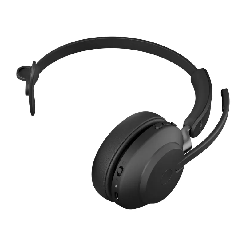 Jabra Evolve2 65 USB-C UC Mono - Juoda, Belaidis, Biuro/Skambučių centro, 20 - 20000 Hz, 99.2 g, Ausinės, Juodos