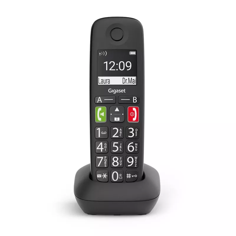 Gigaset E290HX DECT belaidis telefonas - juodas