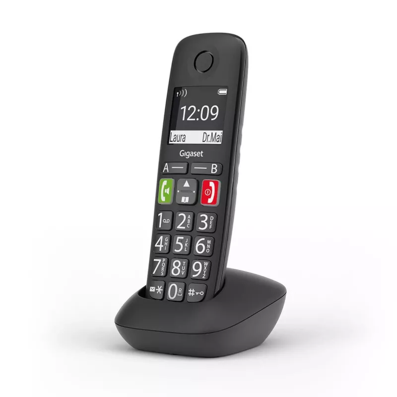 Gigaset E290HX DECT belaidis telefonas - juodas