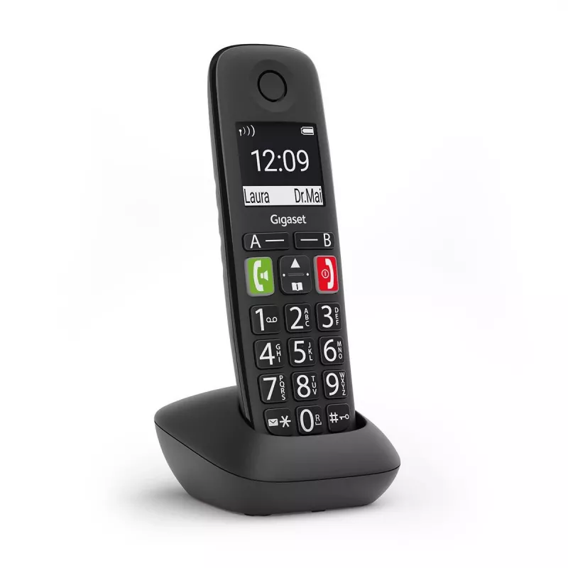 Gigaset E290HX DECT belaidis telefonas - juodas