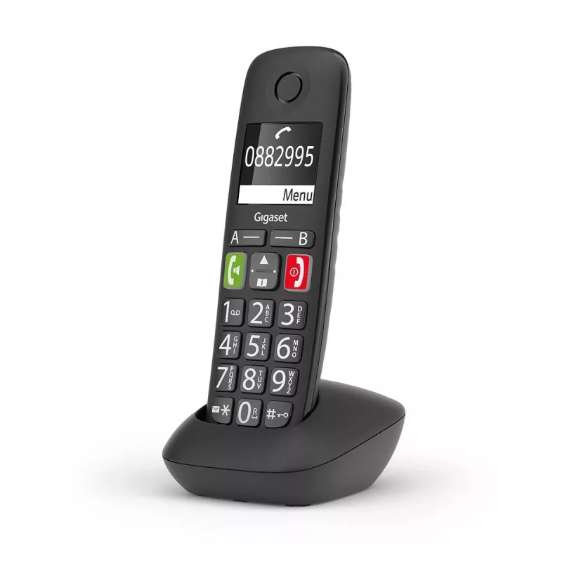 Gigaset E290HX DECT belaidis telefonas - juodas