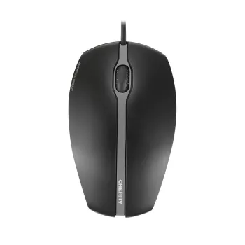 CHERRY GENTIX SILENT Laidinė Pelė, Juoda, USB, Abipusė, Optinė, USB-A, 1000 DPI