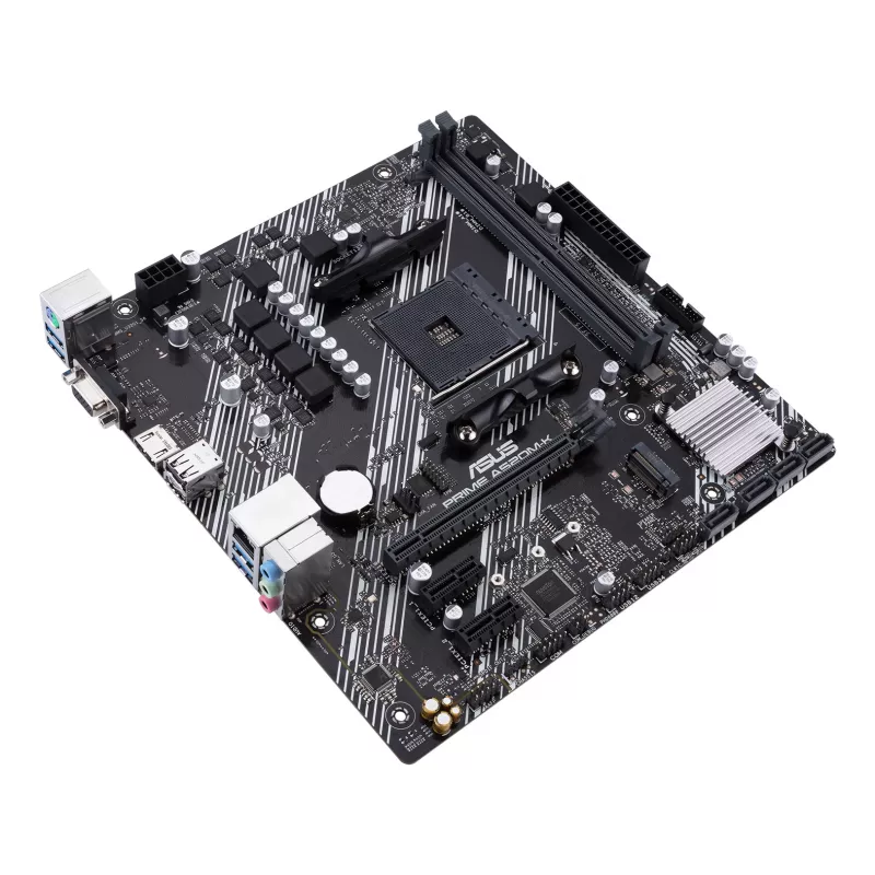 Pagrindinė plokštė ASUS PRIME A520M-K, AMD A520, Socket AM4, micro ATX, 2x DDR4, 64 GB, 1x M.2, 4x SATA III, HDMI 2.1