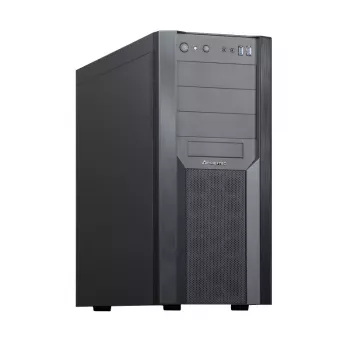 Korpusas CHIEFTEC CW-01B-OP Tower Juodas — SPCC, 7×3.5 colio, 7×2.5 colio, 3×5.25 colio lizdai, iki 410 mm GPU